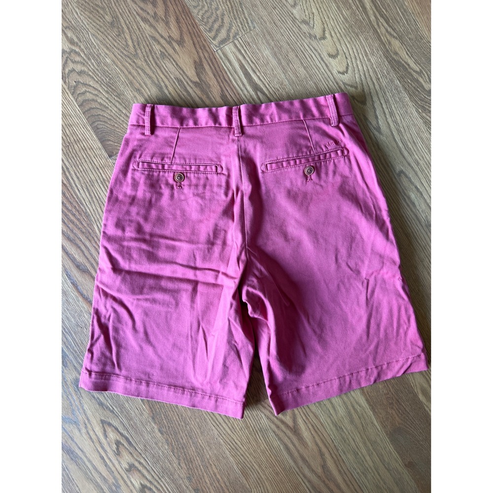 Izod Saltwater Stretch Chino Shorts Mens 30 Pink Flat Front 9.5 Inseam Casual - Picture 4 of 7
